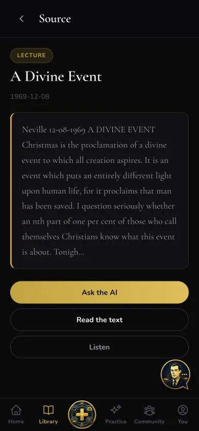 Source Detail screen in Neville AI