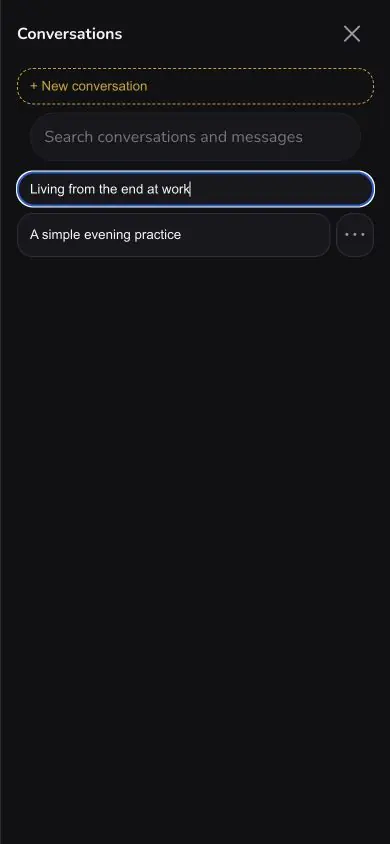 Advisor Conversation Rename screen in Neville AI