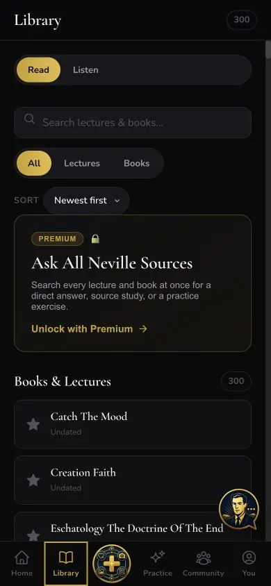 Library Basic Plan screen in Neville AI