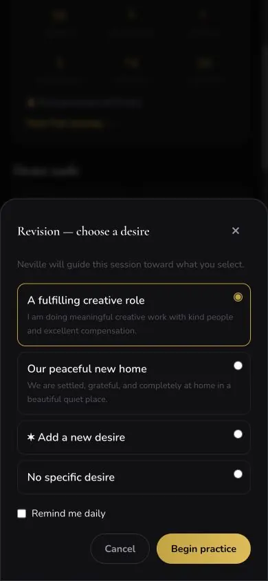 Practice Technique 02 Revision screen in Neville AI
