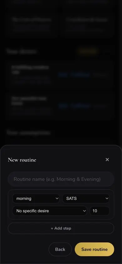 Routine New screen in Neville AI