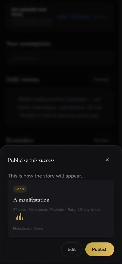 Success Publicise Preview screen in Neville AI